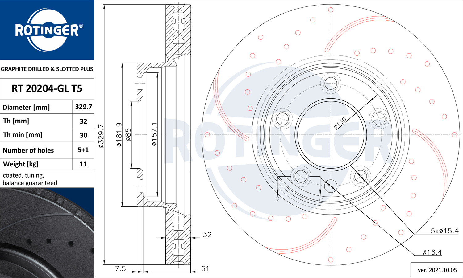 ROTINGER 259 193 Alkatrész rt 20204-gl t5